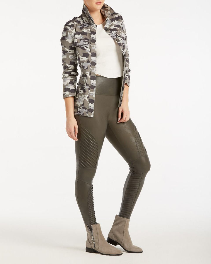 SPANX - Faux Leather Moto Legging Gunmetal