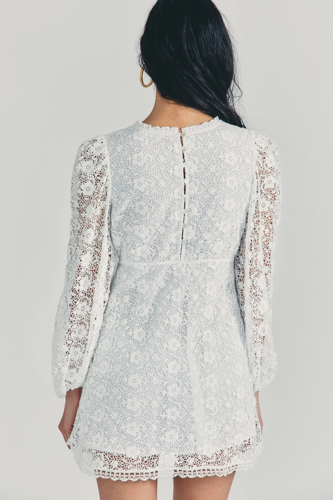 Love Shack Fancy - Leira Dress in True White Blond Genius Love Shack Fancy - Leira Dress in True White Blond Genius
