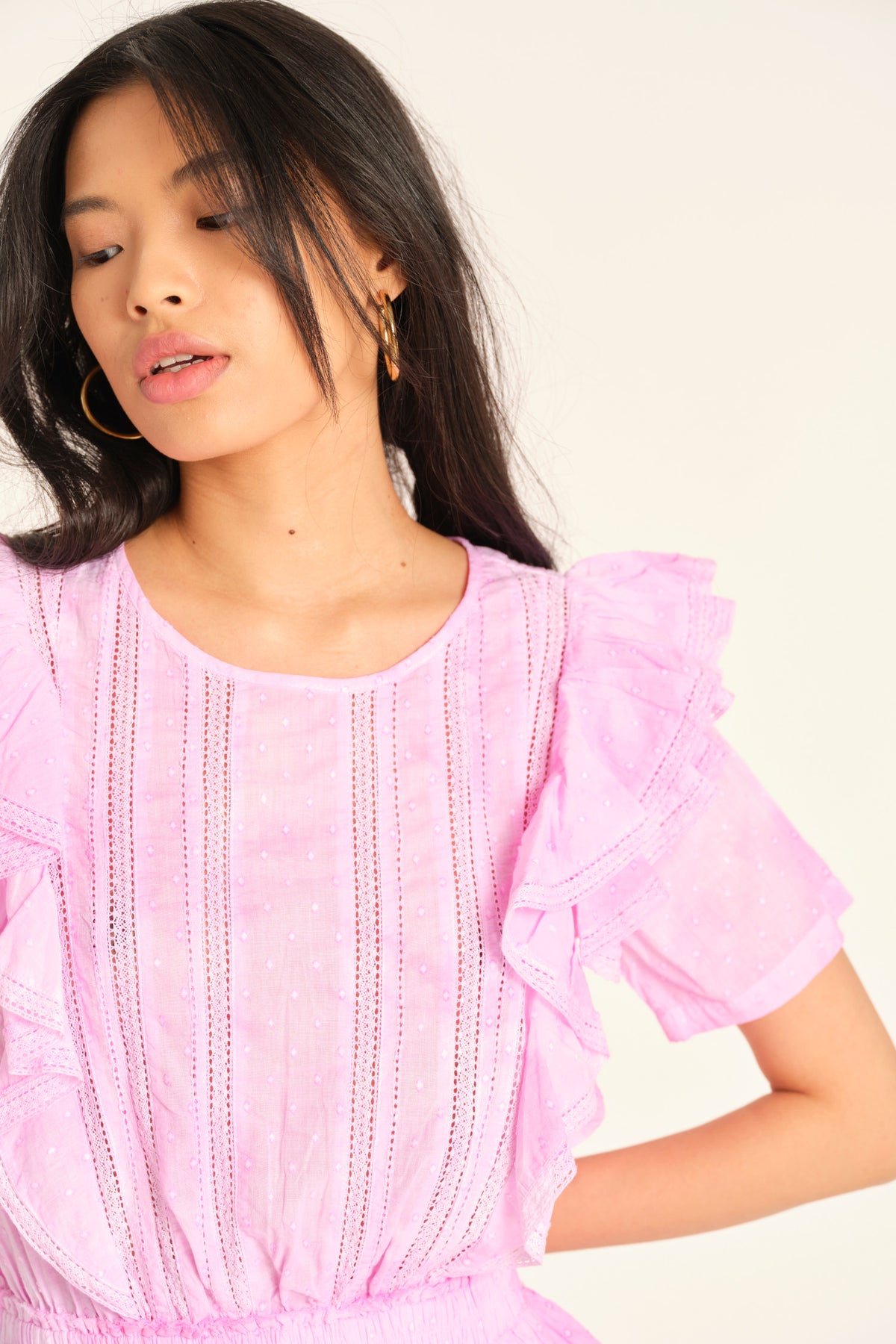love shack fancy natasha dress pink LoveShackFancy Natasha Mini Dress in Pink