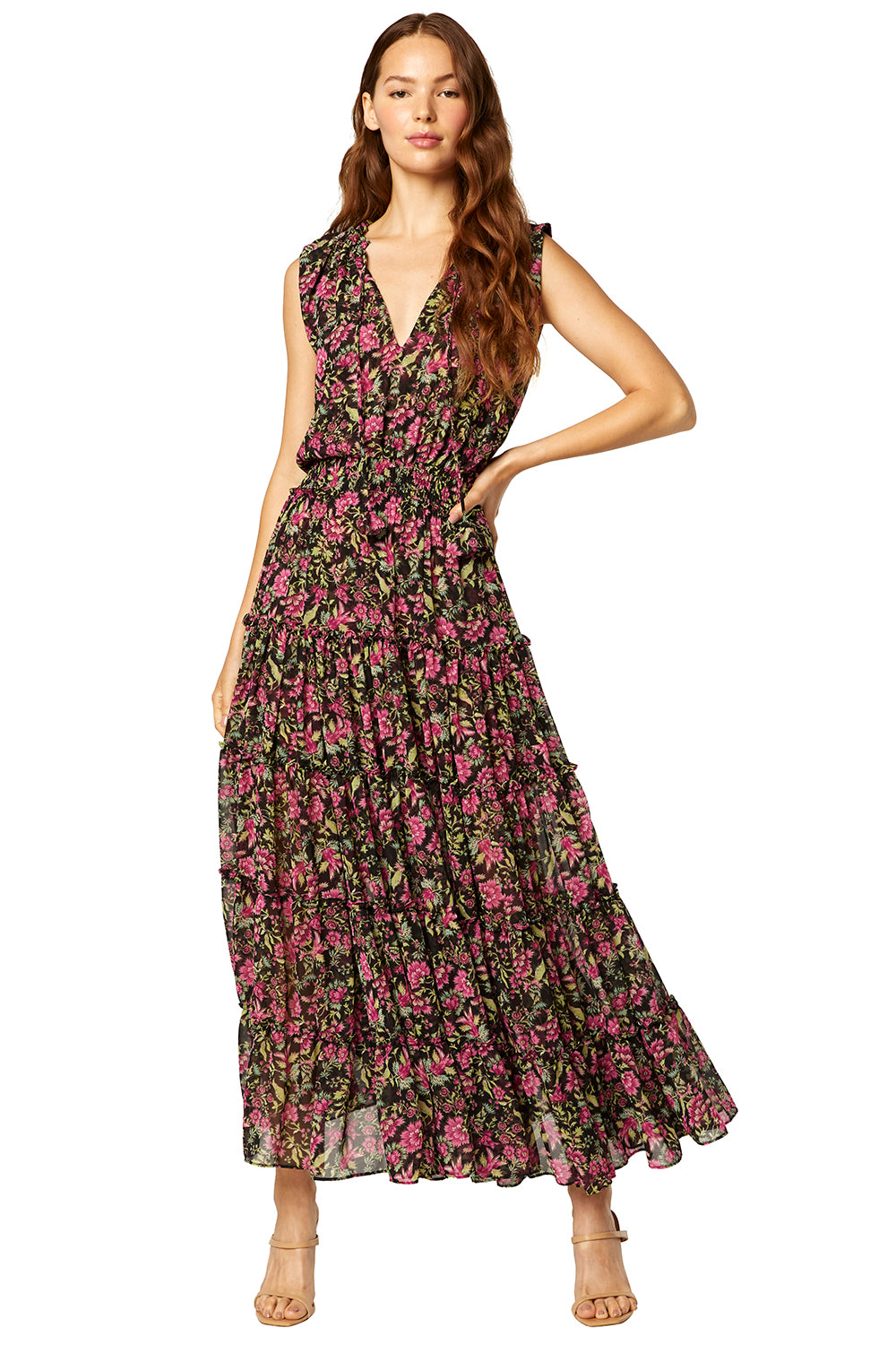 Misa - Hollen Dress in Flora Fuschia