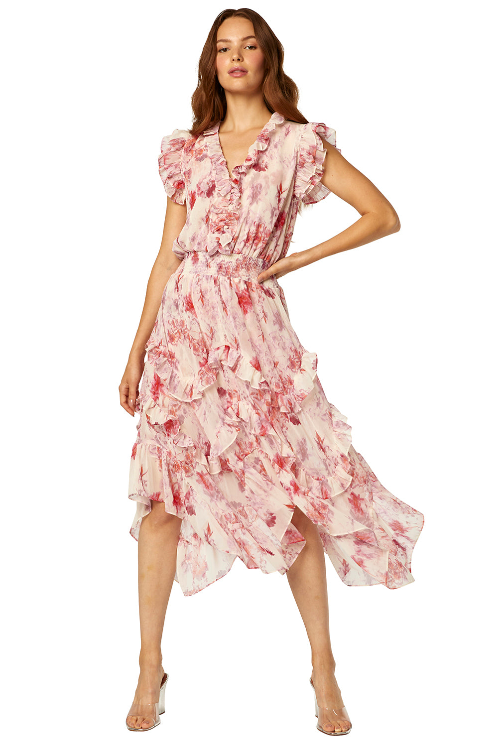 Misa - Dakota Dress in Abstract Rose Flora