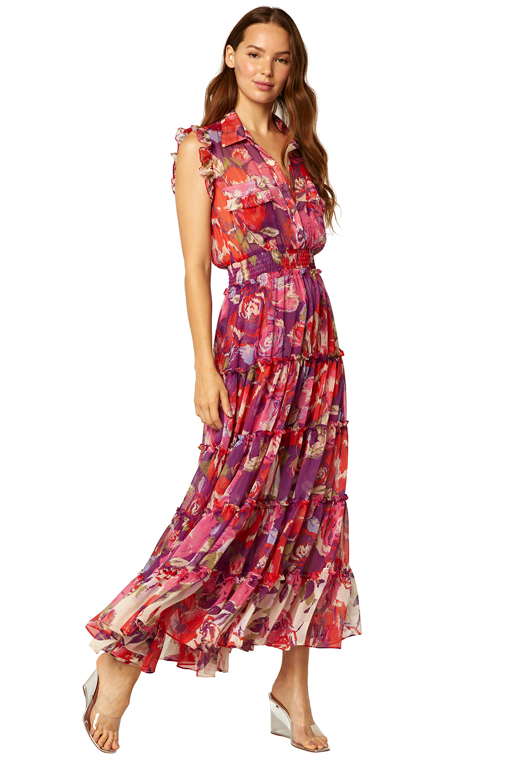 Misa - Trina Dress in Coming Up Roses Mix