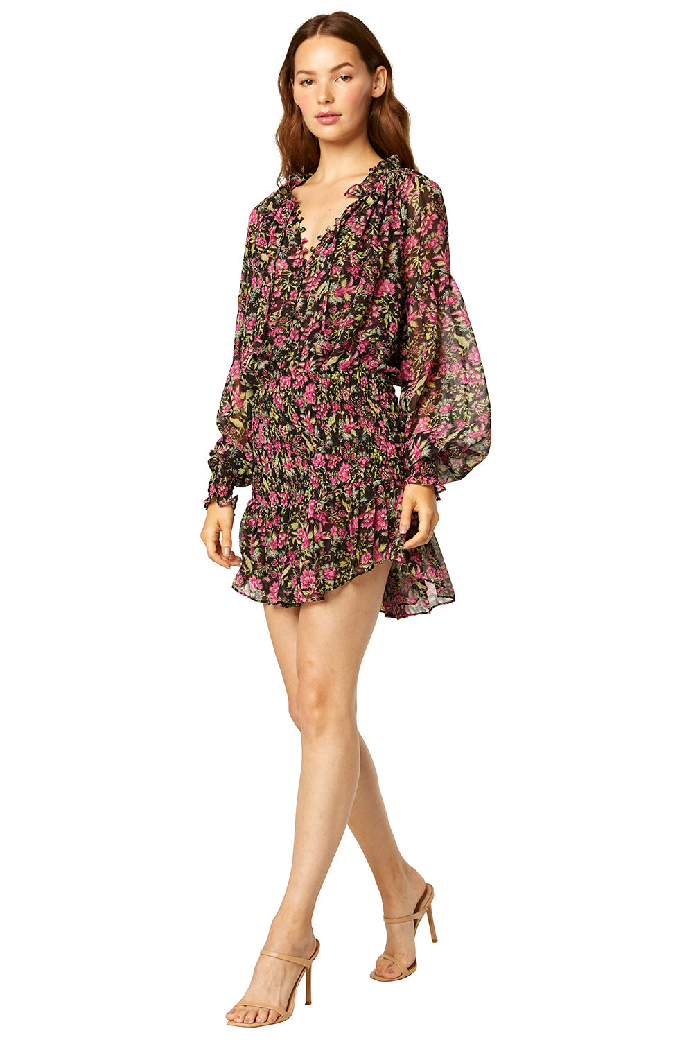 Misa - Celina Dress in Flora Fuschia Dresses