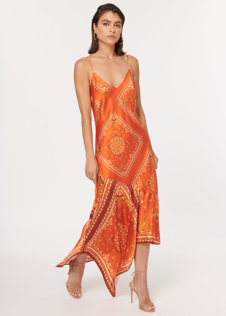Cami NYC - Becky Dress in Burnt Bandana Multi