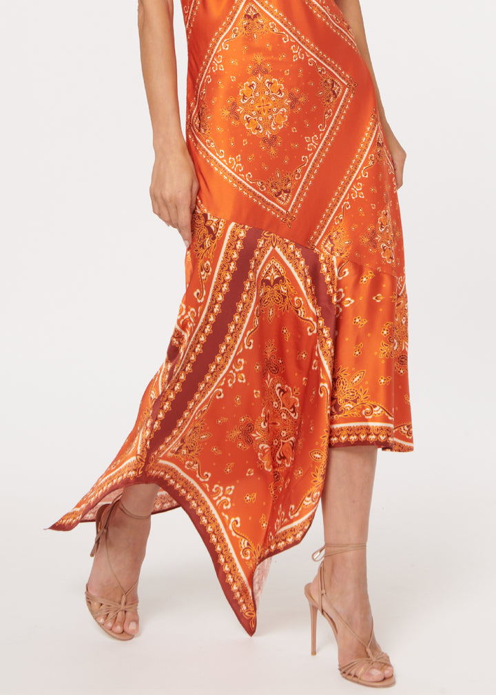 Cami NYC - Becky Dress in Burnt Bandana Multi