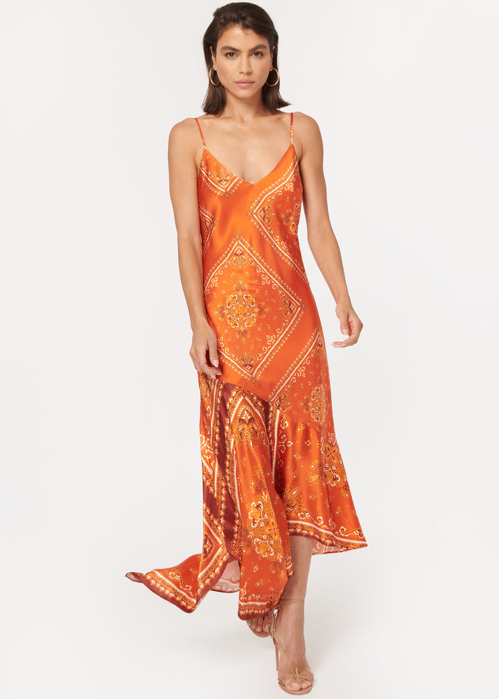 Cami NYC - Becky Dress in Burnt Bandana Multi