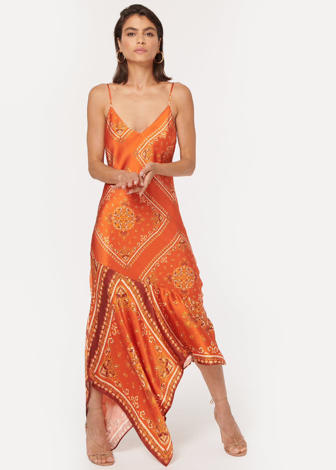 Cami NYC - Becky Dress in Burnt Bandana Multi