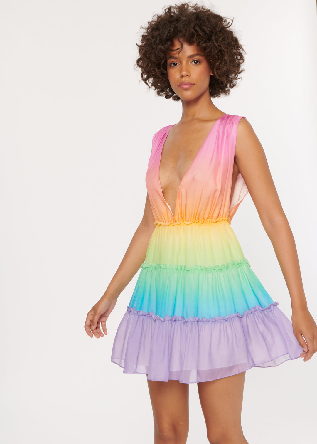 Cami NYC - Egle Dress in Rainbow Wash
