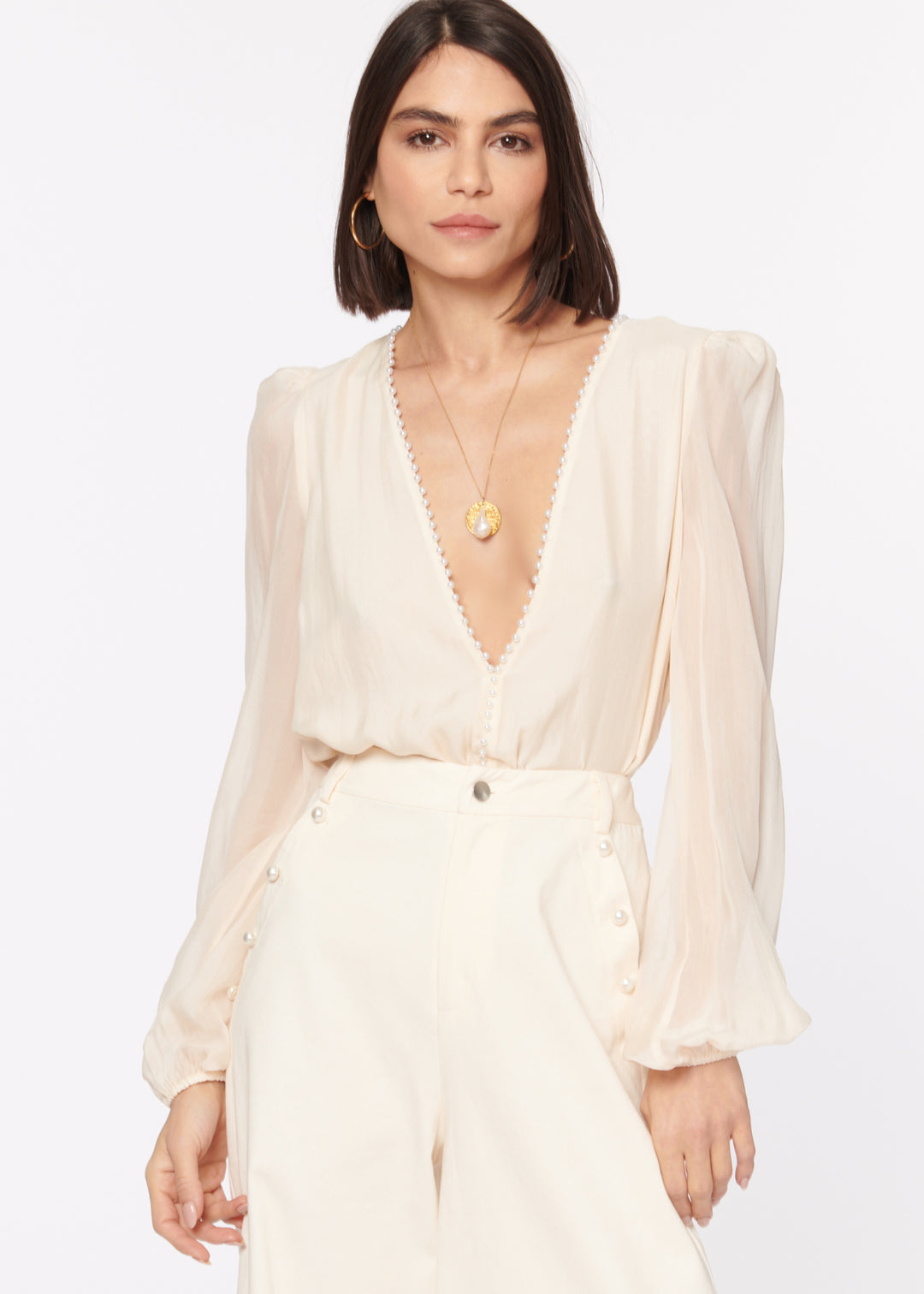 Cami NYC - Ingrid Bodysuit in Ceramic