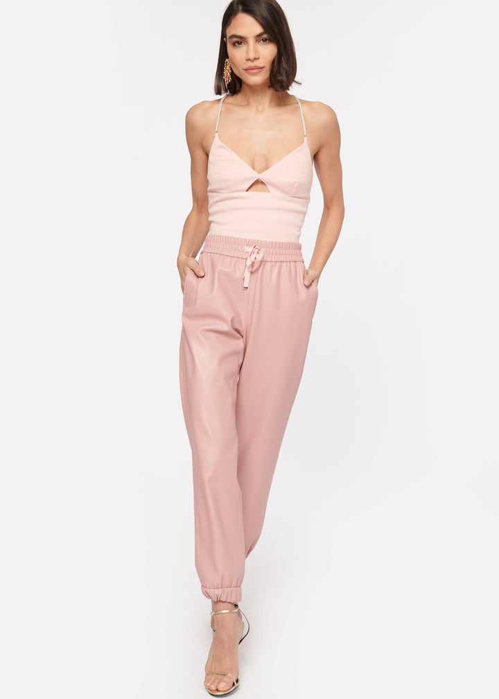 Cami NYC - Dalton Vegan Leather Pant in Cameo