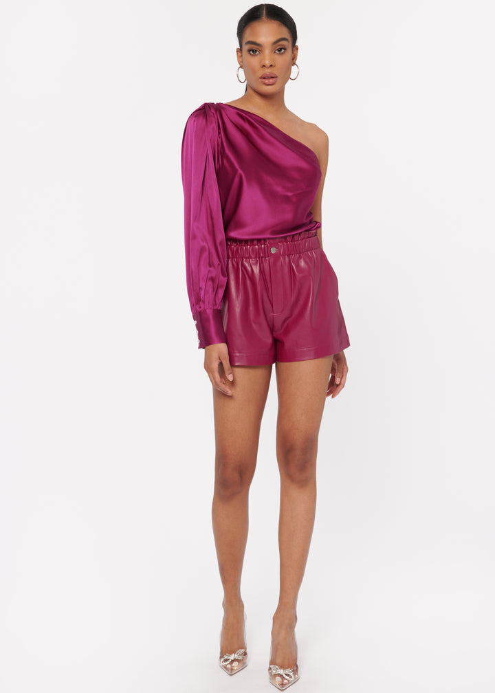 Cami NYC - Serenity Vegan Leather Short in Beetroot