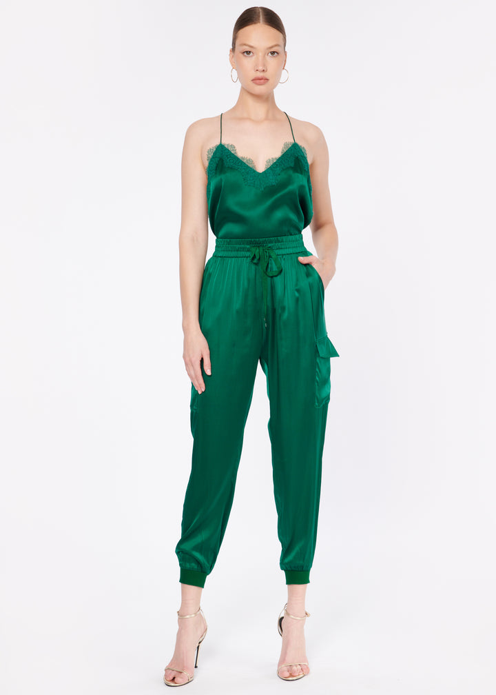 Cami Nyc - Racer Charmeuse Cami In Spruce