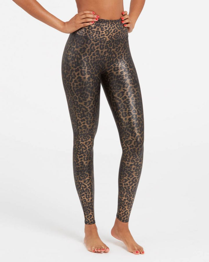 Spanx - Faux Leather Leopard Leggings in Leopard Shine