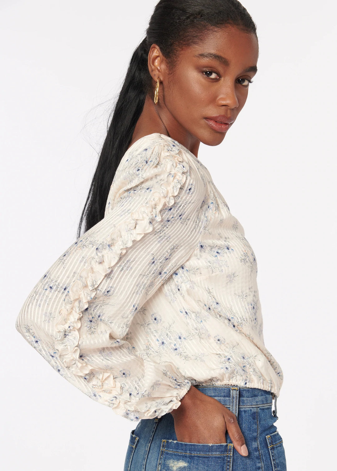 Cami NYC - Lotus Top in Forget Me Not
