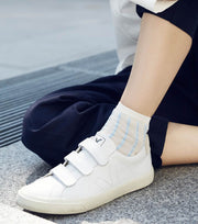 Veja Sneakers - 3 Lock Leather Sneakers in Extra White