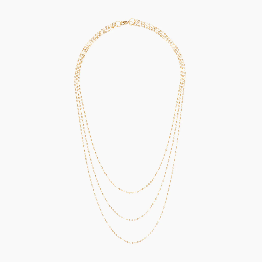 Alexa Leigh - 2mm Layered Ball Chain Necklace Jewelry