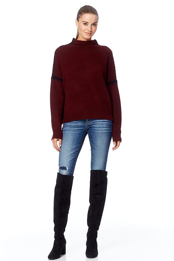360 Sweater - Ava Rouge/ Noir