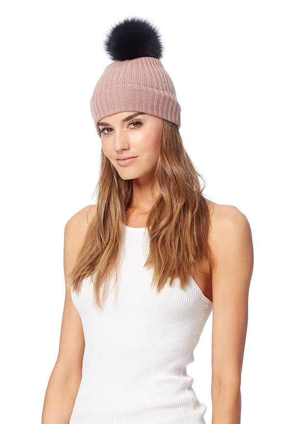 360 Sweater - Lulu Pom Beanie Tea Rose