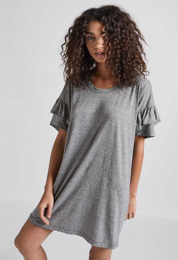 Current Elliott - Ruffle Roadie Dress Heather Grey