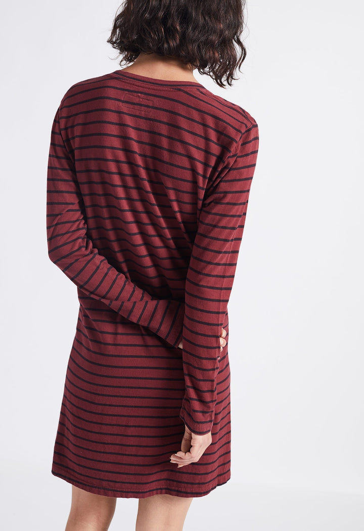 Current Elliott - The Long Sleeve Beatnik Dress Cabernet