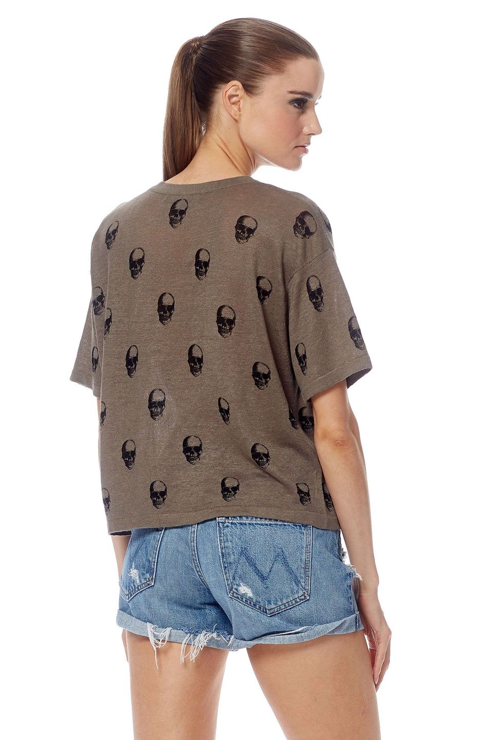 360 Sweater Taylor in Moss/Black back view