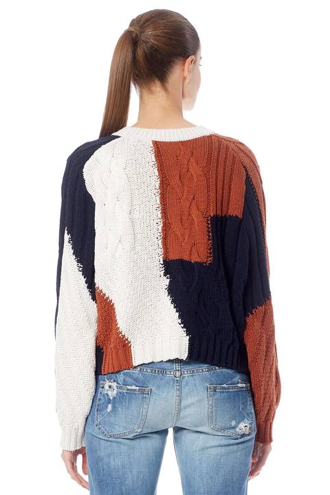 360 Sweater- Marie Marble/Rust/Navy
