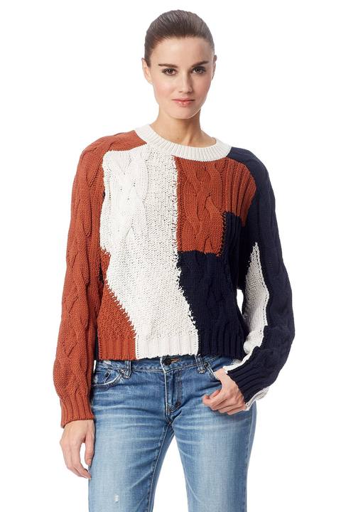 360 Sweater- Marie Marble/Rust/Navy