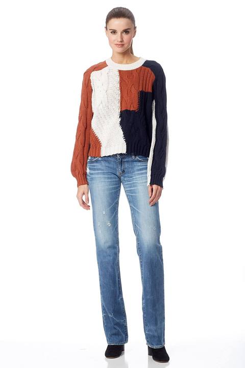 360 Sweater- Marie Marble/Rust/Navy