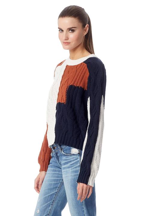 360 Sweater- Marie Marble/Rust/Navy