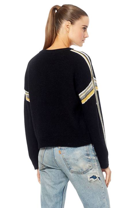 360 Sweater - Teagan Knit Sweater in Black/Multi