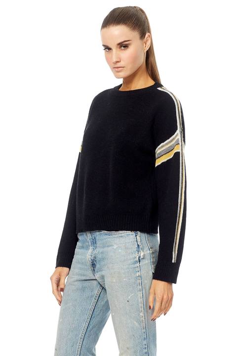 360 Sweater - Teagan Knit Sweater in Black/Multi