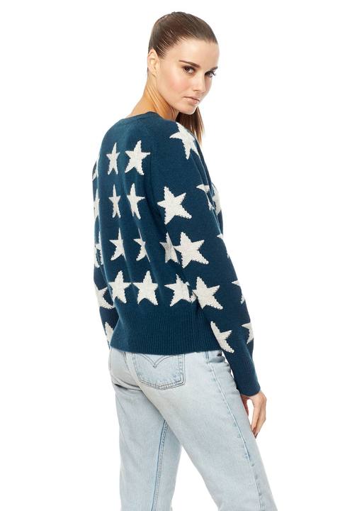 360 Sweater - Brynlee Kelp/Light Heather Grey Stars