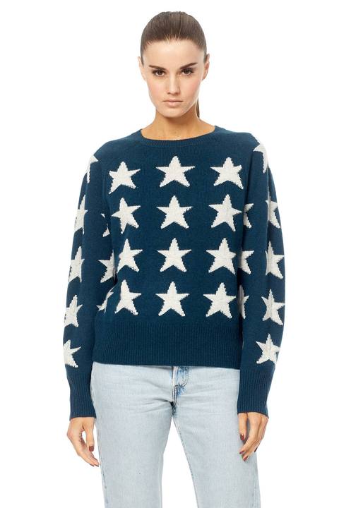 360 Sweater - Brynlee Kelp/Light Heather Grey Stars