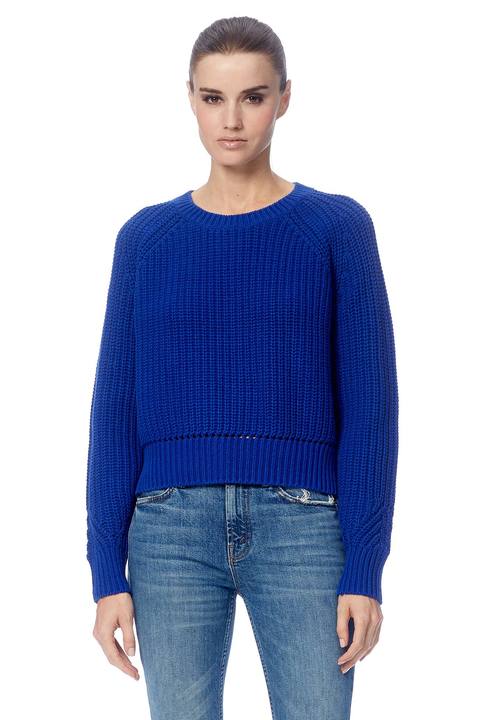 360 Sweater - Zoey Cropped Sweater Nebulas Blue