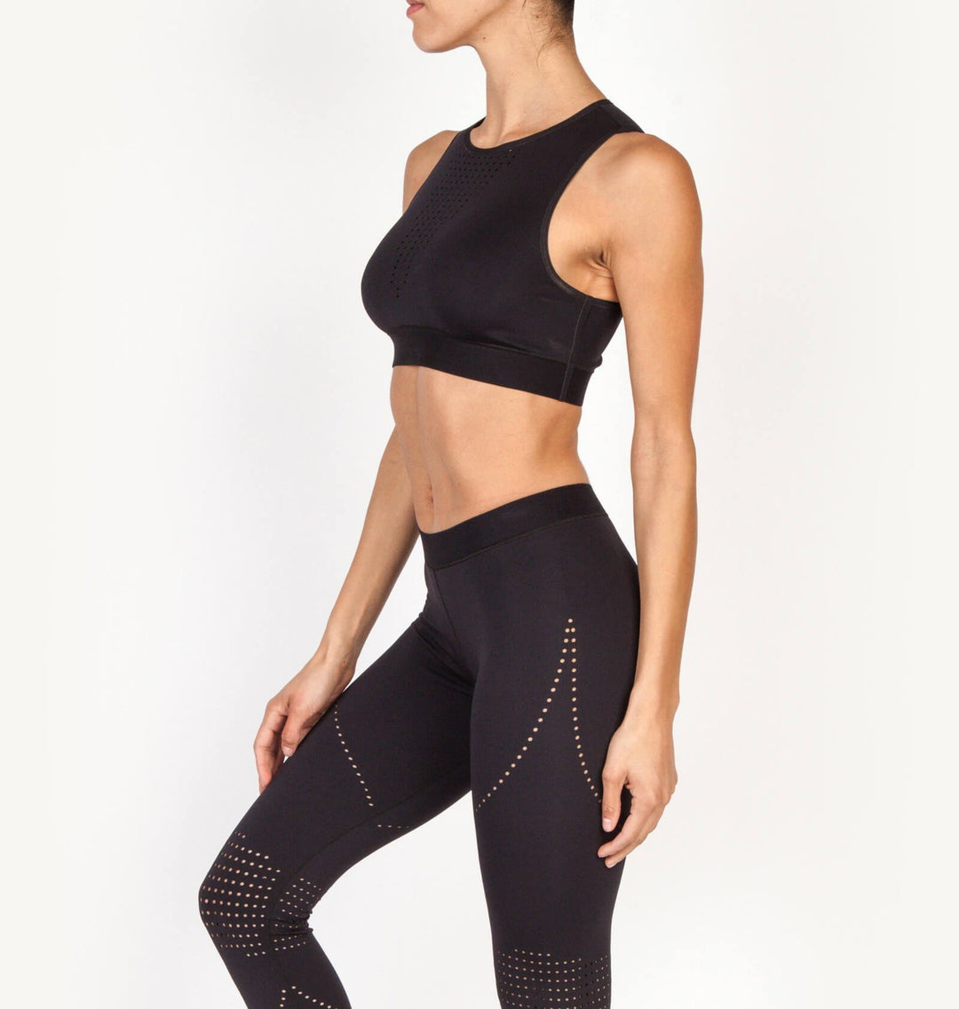 Ultracor - Level Amp Pixelate Crop Top in Nero