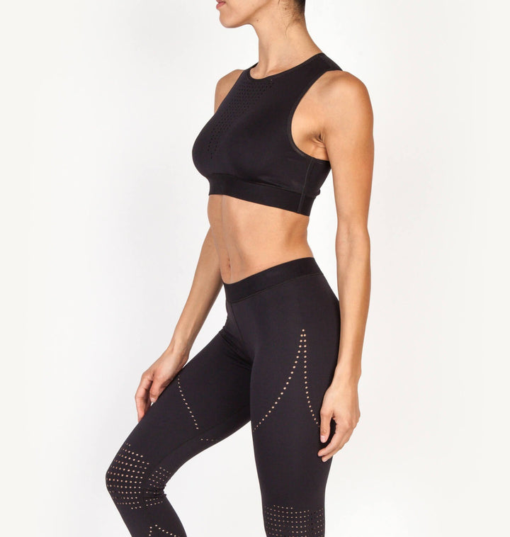 Ultracor - Level Amp Pixelate Crop Top in Nero