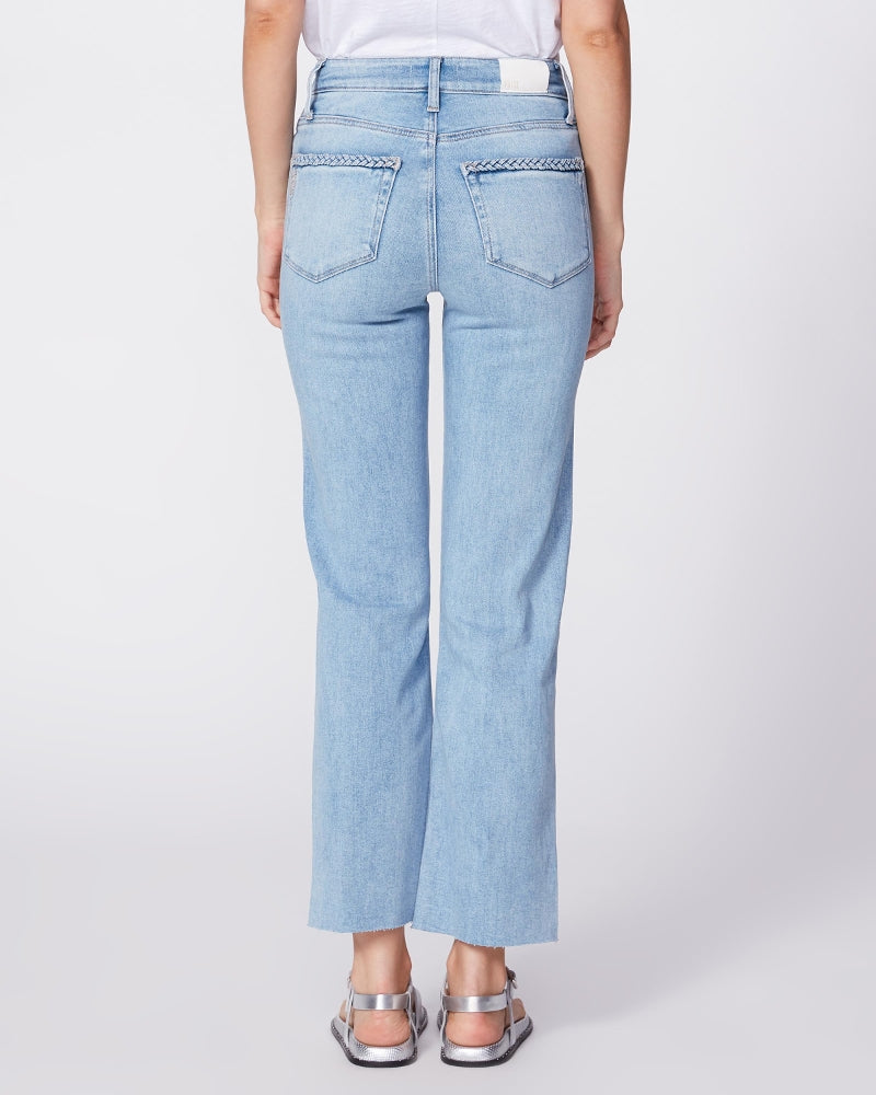 Paige Denim - Atley Ankle Flare Jeans w/ Braided Details + Raw Hem in Joannis Default