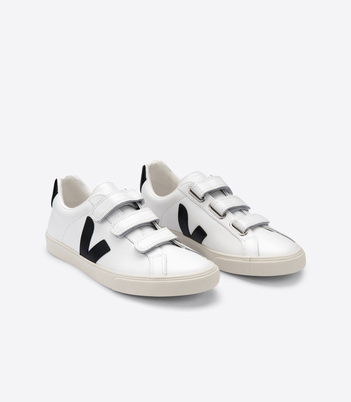 Veja Sneakers - 3-Lock Logo Leather Extra White Black