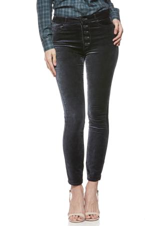 Paige Premium Denim- Hoxton Ankle Peg w/Exposed Button Midnight Slate