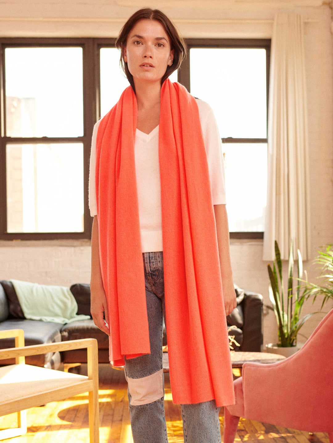 White + Warren - Cashmere Travel Wrap in Horizon
