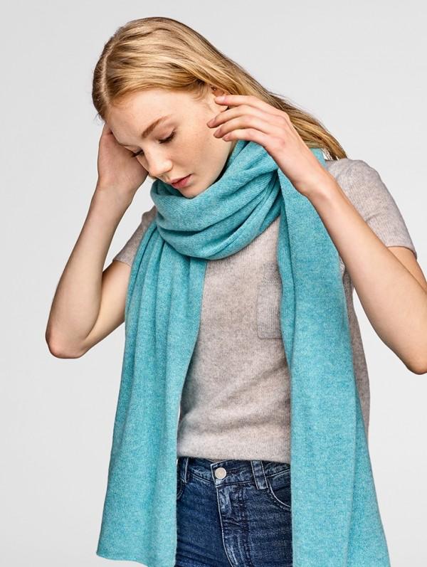 White + Warren- Travel Wrap Aqua