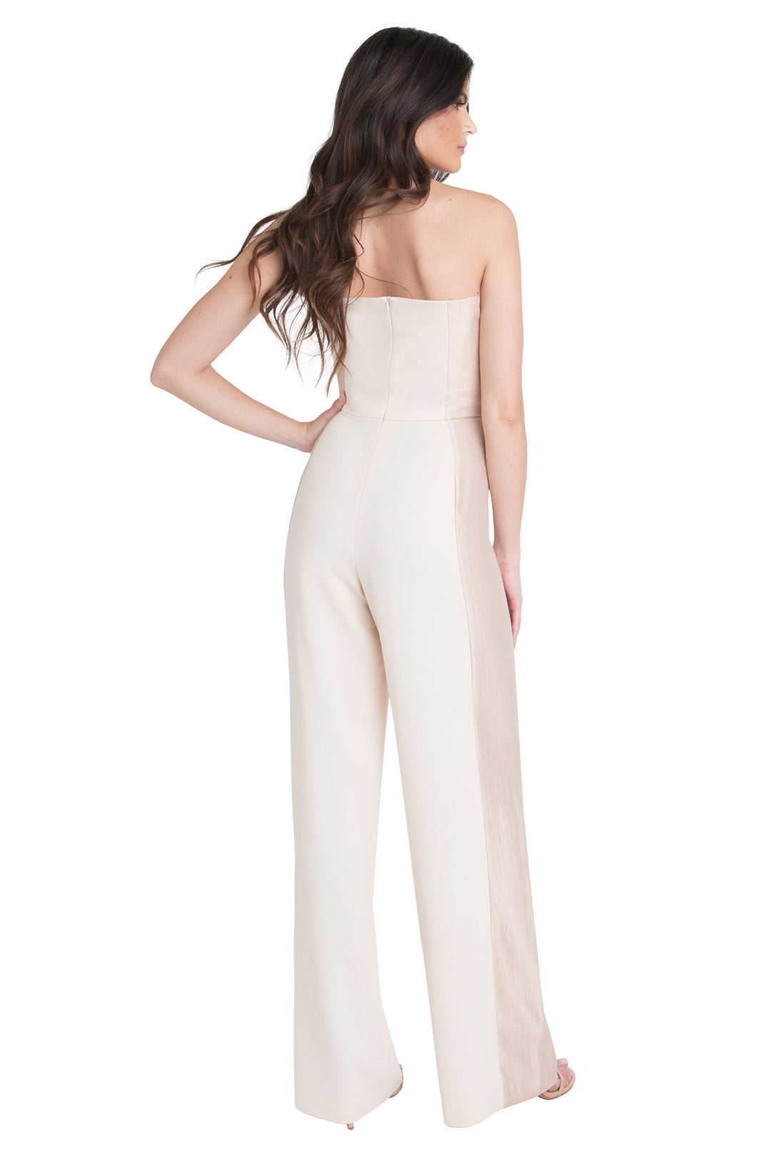 Black Halo - Lena CB Jumpsuit in Champagne Buttercream