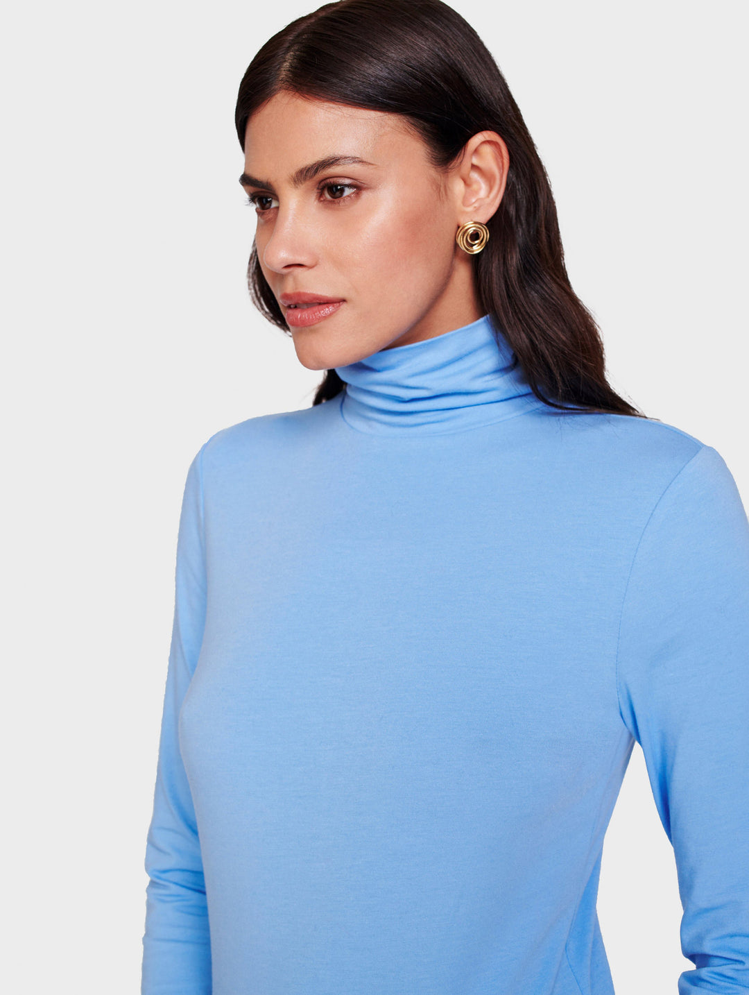 White + Warren - Turtleneck in Azure Blue