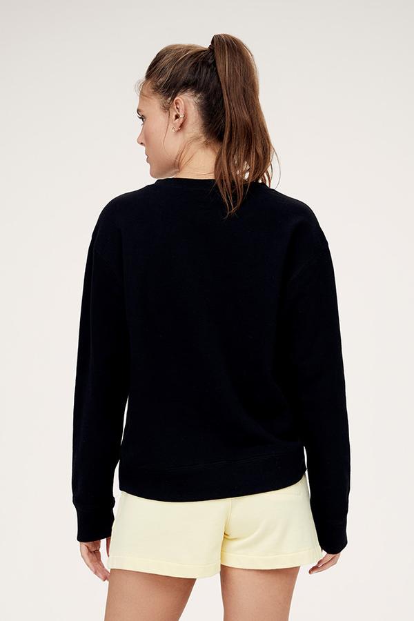 David Lerner - Stripe Mickey Crewneck Pullover in Black Default