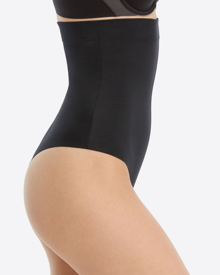 Spanx - Suit Your Fancy High-Waisted Thong in Very Black