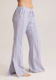 Bella Dahl - Split Hem Wide Leg Pant in Multi Navy