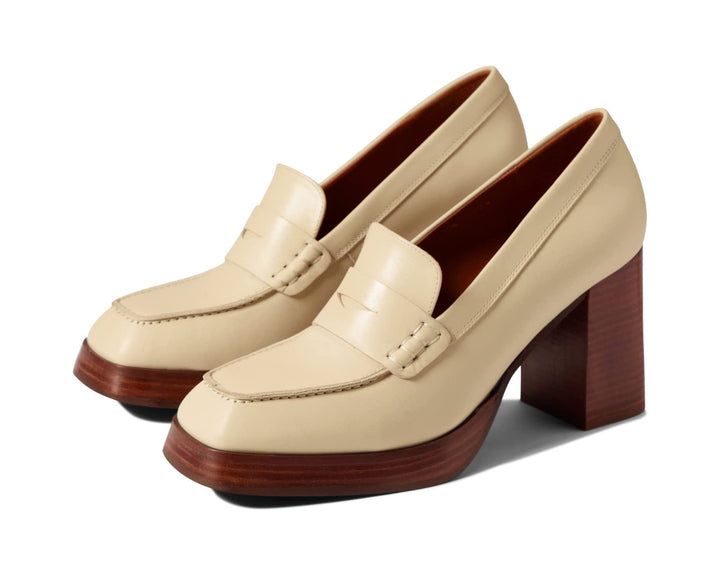 Alohas - Busy High Heel Loafers in Ivory Shoes