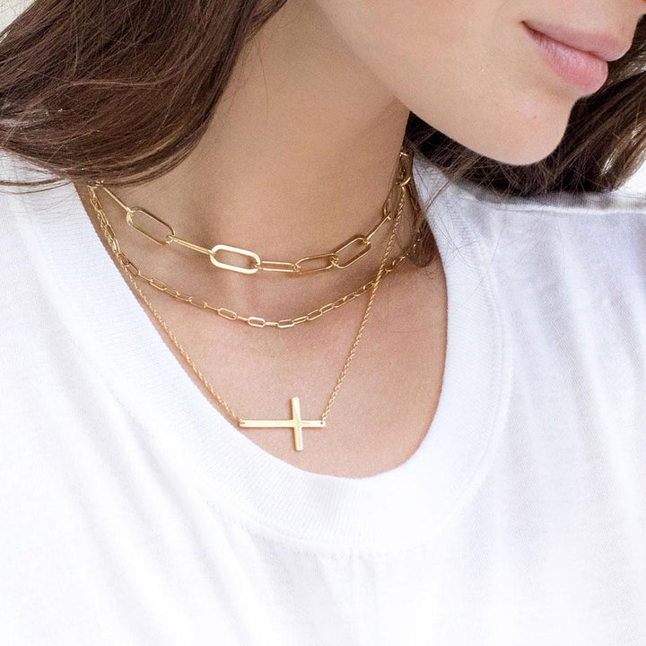 Jennifer Zeuner - Ema Chain Necklace Gold Vermeil