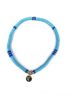 Caryn Lawn - Skinny Disc Bracelet in Light Blue