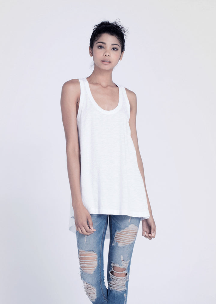 Wilt - Hi Lo Tank Top White